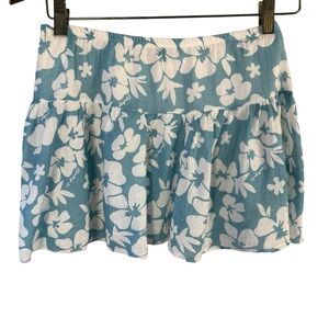 Jump Blue and White Floral Patterned Skirt Size XXS XS Boho Festival